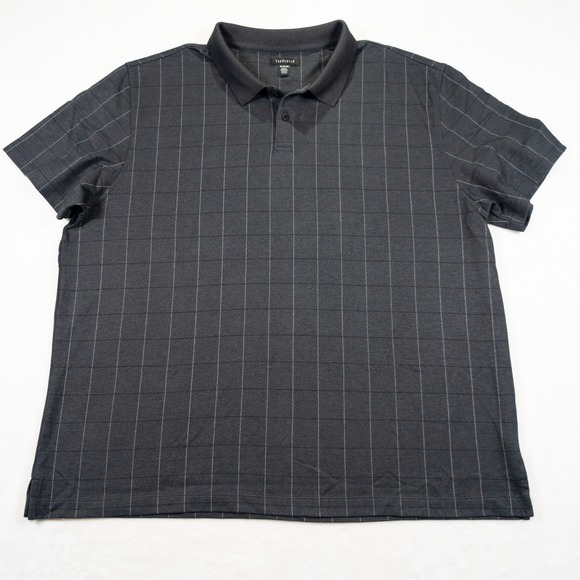 Van Heusen Other - Van Heusen Polo Shirt Men XXL Gray Window Pane Classic Business Casual Golfwear